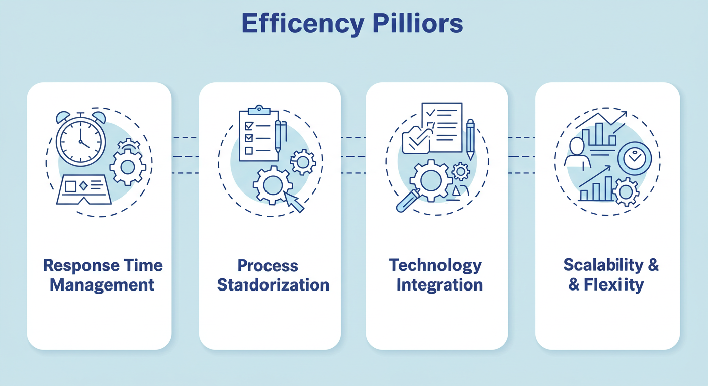 Transaction efficiency framework showing the four critical areas for real estate success